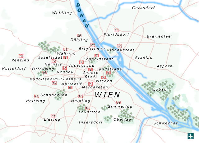 Die Bezirke In Wien